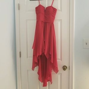 Pink high low dress